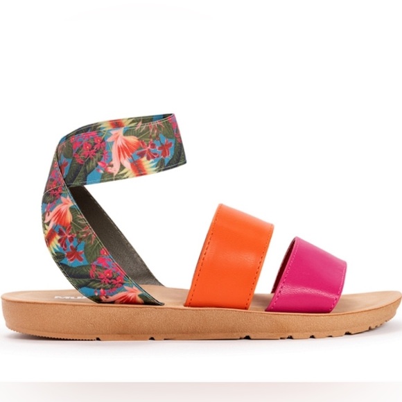 Muk Luks Multicolor Floral Ankle-Strap About Me Sandal. Women’s 7. Never worn. - Picture 3 of 4